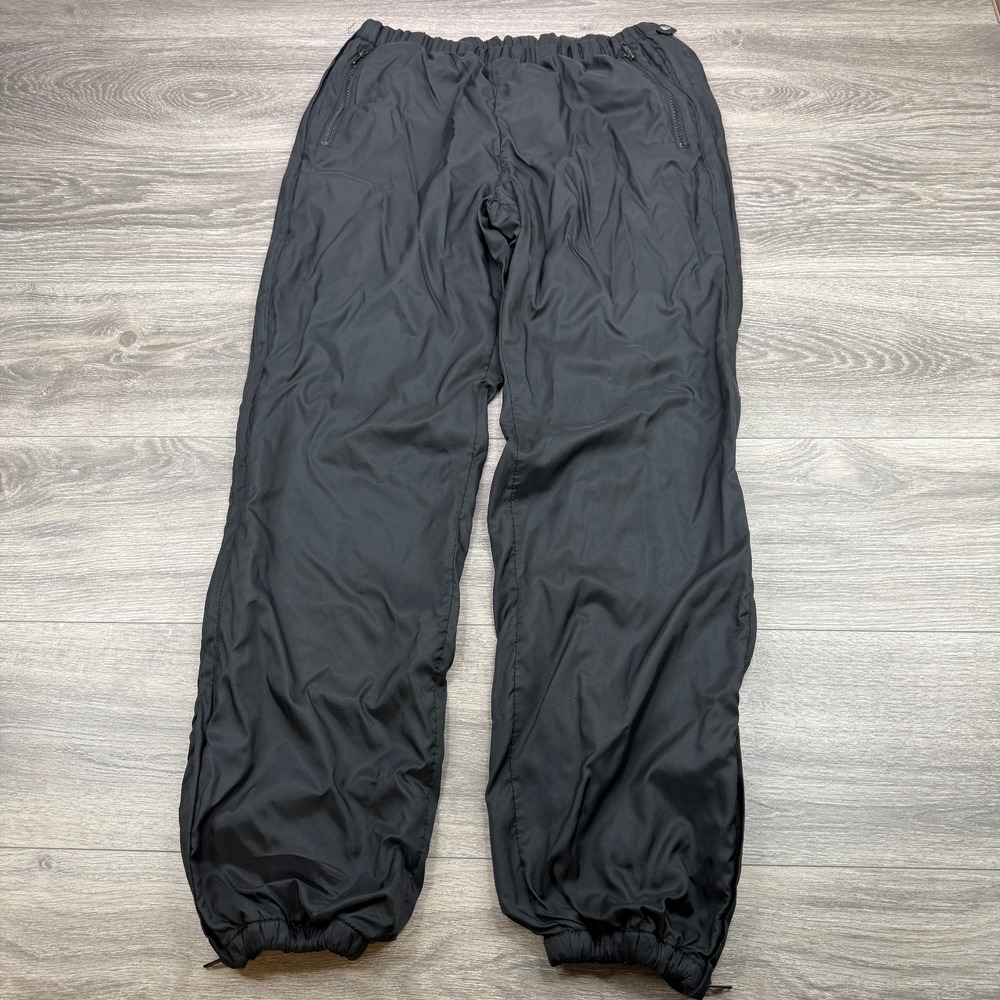 Vintage Adidas Track Pants Mens Medium Black Side Zip Pockets Warm Up 90s READ